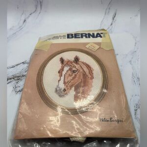 Bernat Horse Cross Stitch Kit - Brown and White